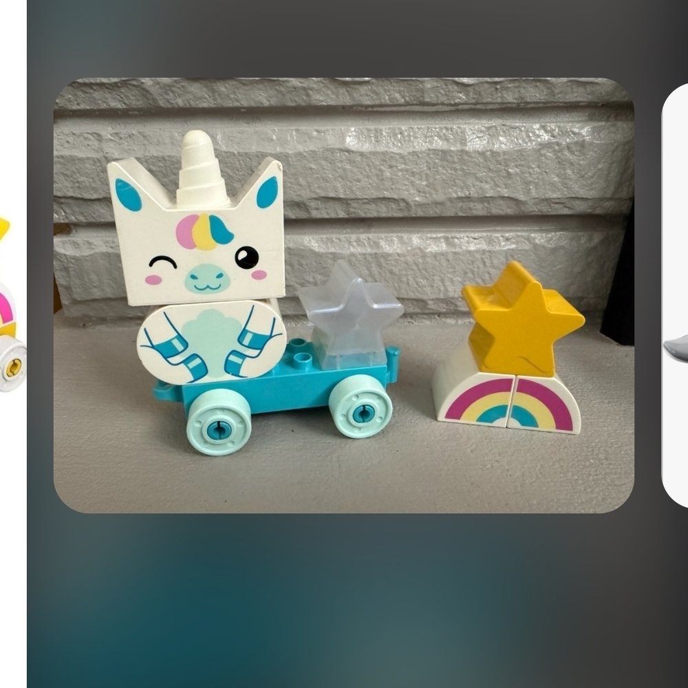 Unicorn Pull Toy with Star Blocks
